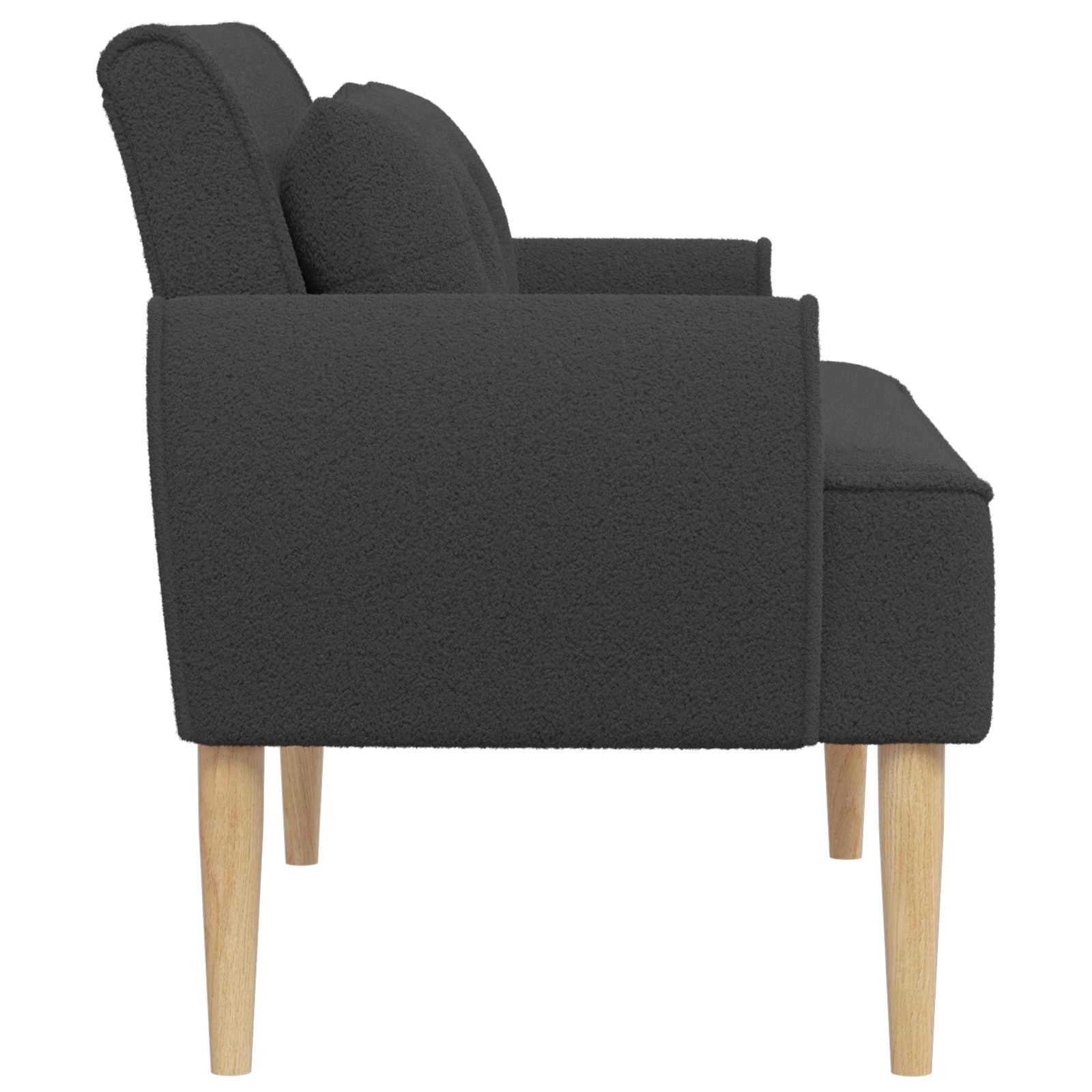Love seat με κουμπιά Σκούρο Γκρι 117 x 67 x 77 εκ. Μπουκλέ