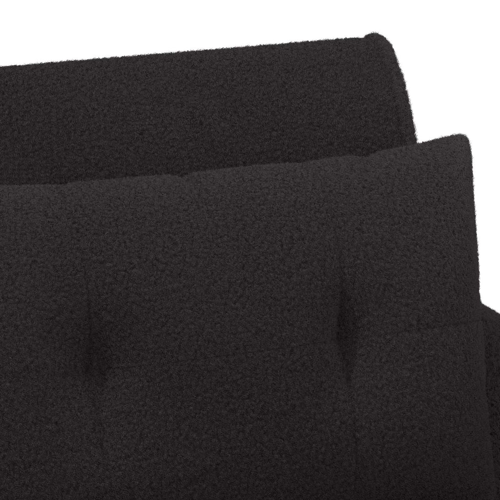 Love seat με κουμπιά Μαύρο 117 x 67 x 77 εκ. Μπουκλέ