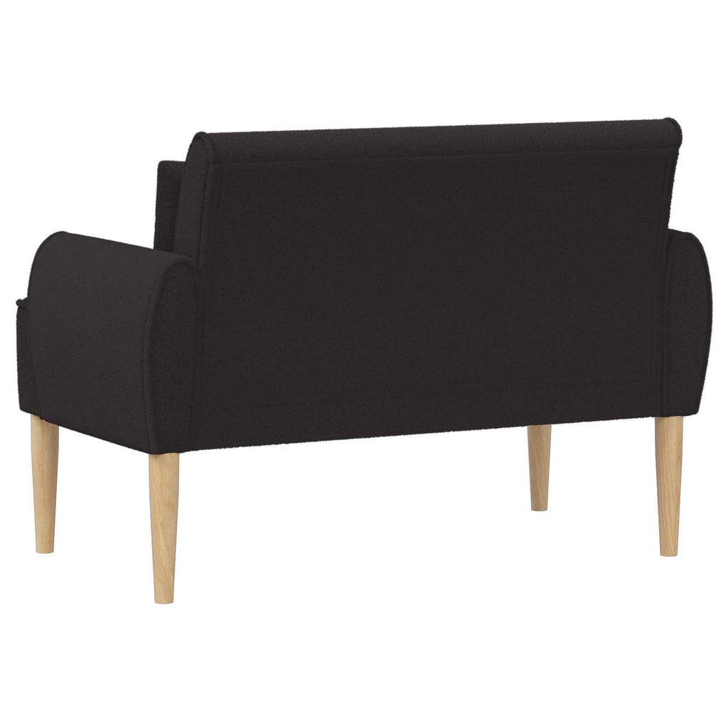 Love seat με κουμπιά Μαύρο 117 x 67 x 77 εκ. Μπουκλέ