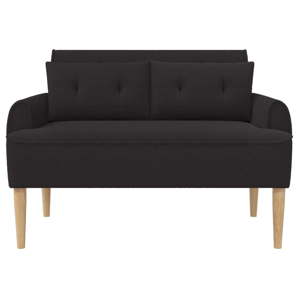Love seat με κουμπιά Μαύρο 117 x 67 x 77 εκ. Μπουκλέ
