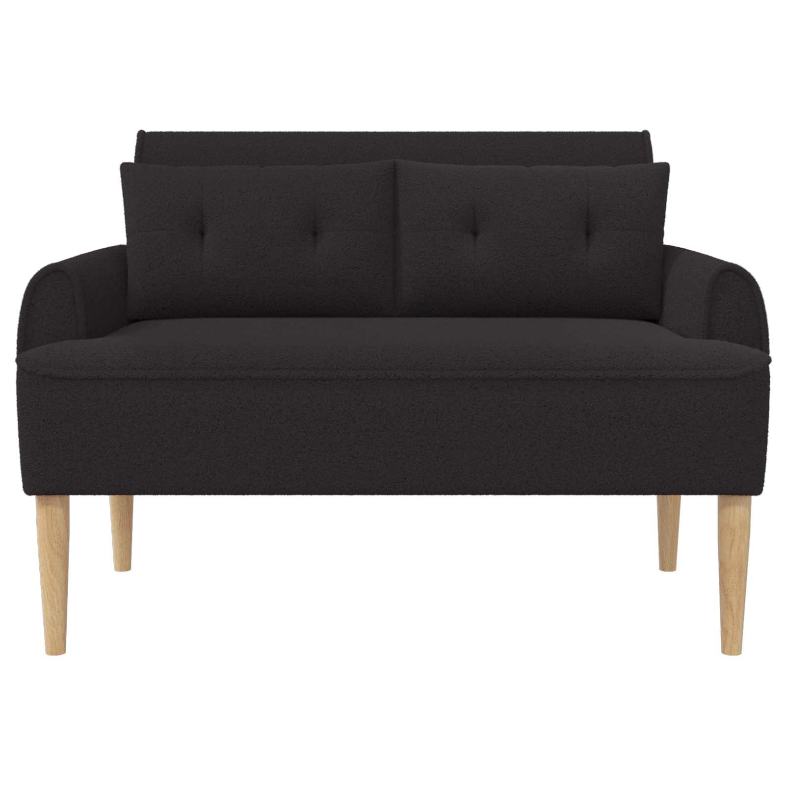 Love seat με κουμπιά Μαύρο 117 x 67 x 77 εκ. Μπουκλέ