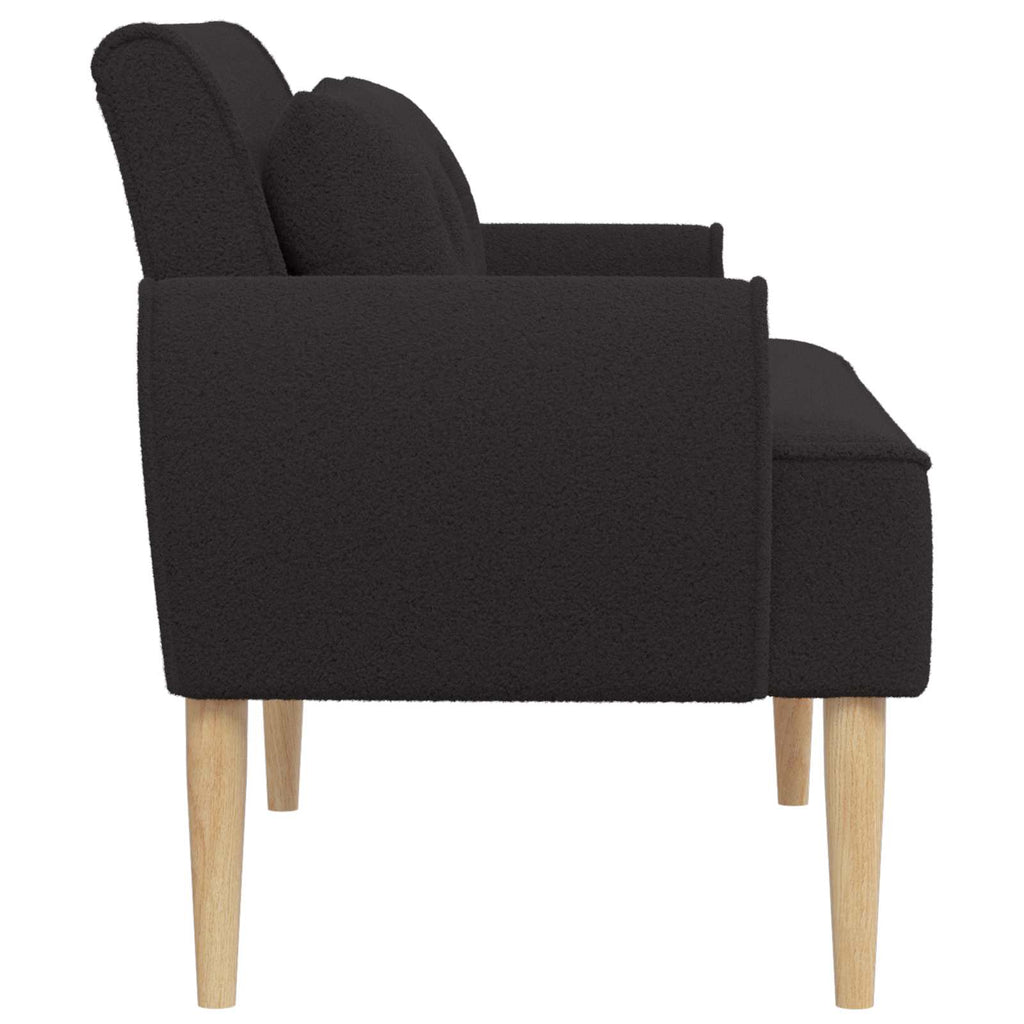 Love seat με κουμπιά Μαύρο 117 x 67 x 77 εκ. Μπουκλέ