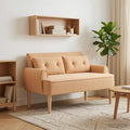 Love seat με κουμπιά Μπεζ 117 x 67 x 77 εκ. Μπουκλέ