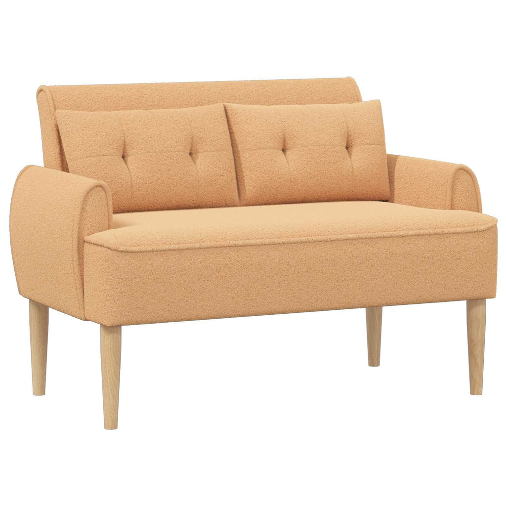 Love seat με κουμπιά Μπεζ 117 x 67 x 77 εκ. Μπουκλέ