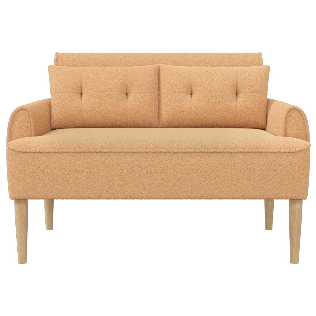 Love seat με κουμπιά Μπεζ 117 x 67 x 77 εκ. Μπουκλέ