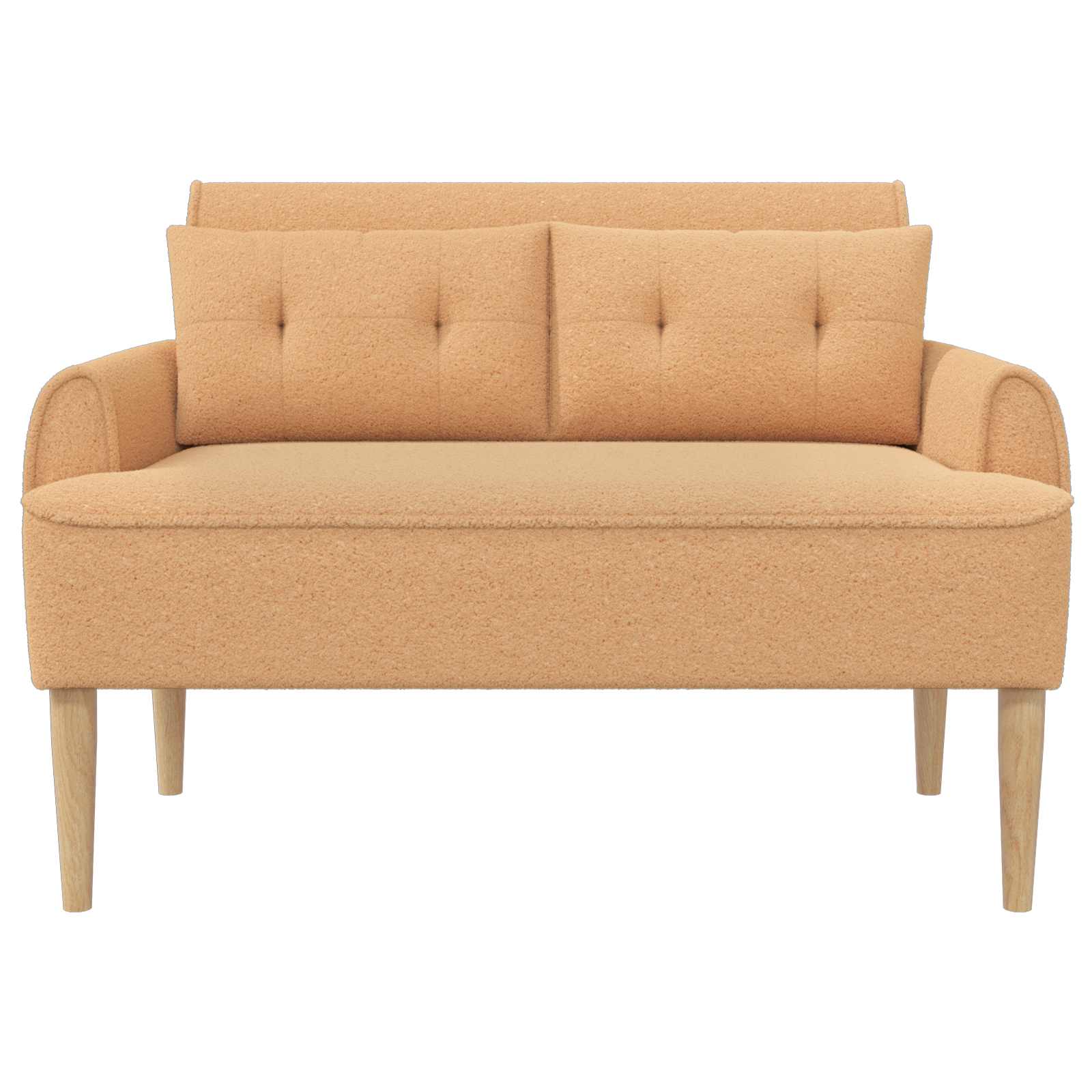 Love seat με κουμπιά Μπεζ 117 x 67 x 77 εκ. Μπουκλέ