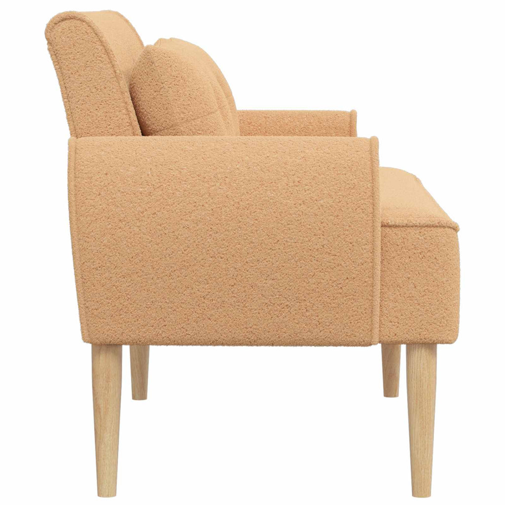 Love seat με κουμπιά Μπεζ 117 x 67 x 77 εκ. Μπουκλέ