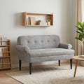 Love seat με κουμπιά Ανοιχτό γκρι 120 x 66 x 78 εκ. Βελούδο