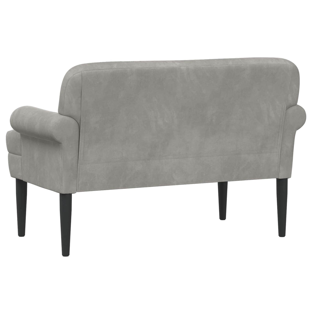 Love seat με κουμπιά Ανοιχτό γκρι 120 x 66 x 78 εκ. Βελούδο