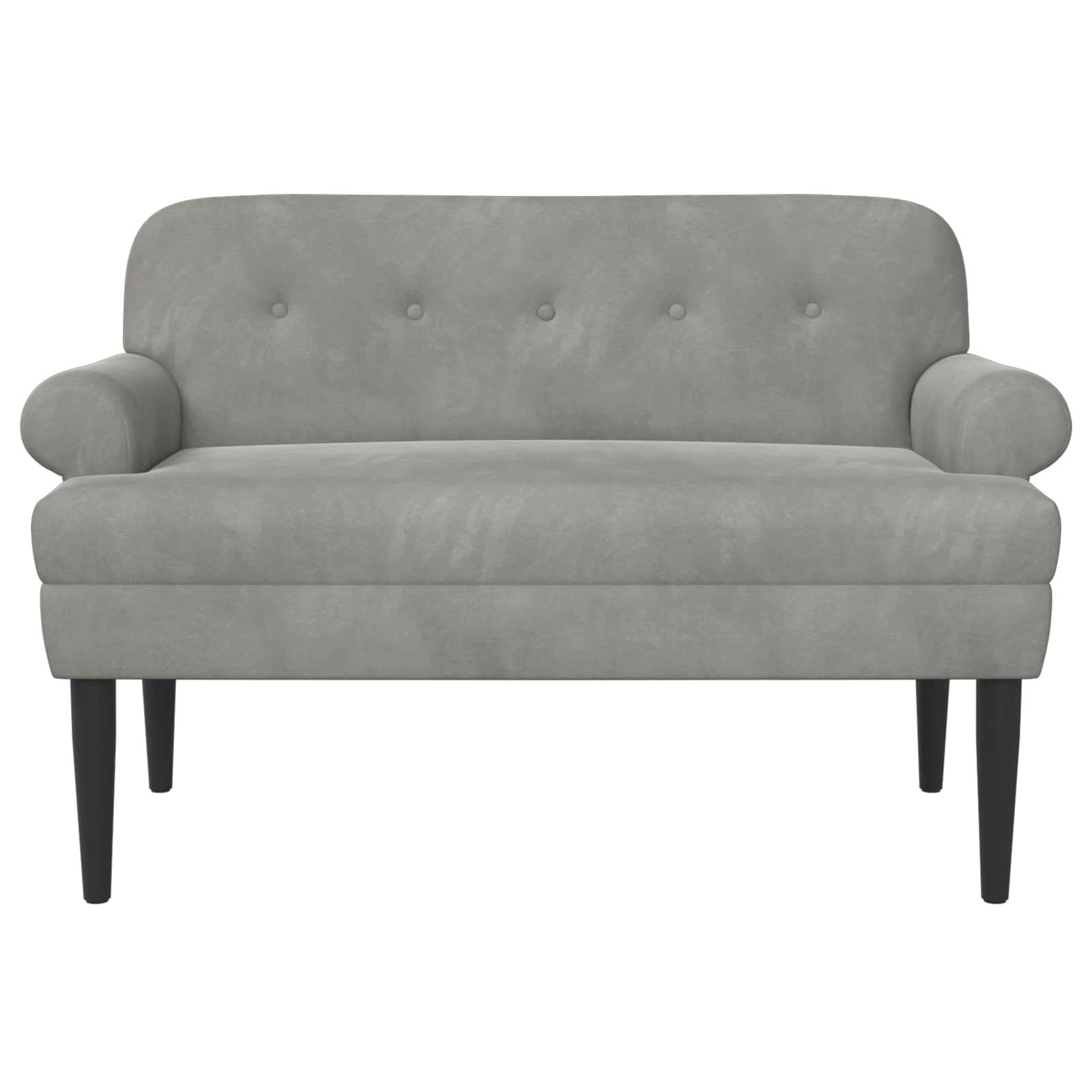 Love seat με κουμπιά Ανοιχτό γκρι 120 x 66 x 78 εκ. Βελούδο