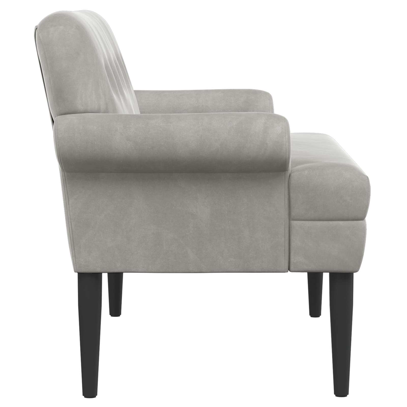 Love seat με κουμπιά Ανοιχτό γκρι 120 x 66 x 78 εκ. Βελούδο