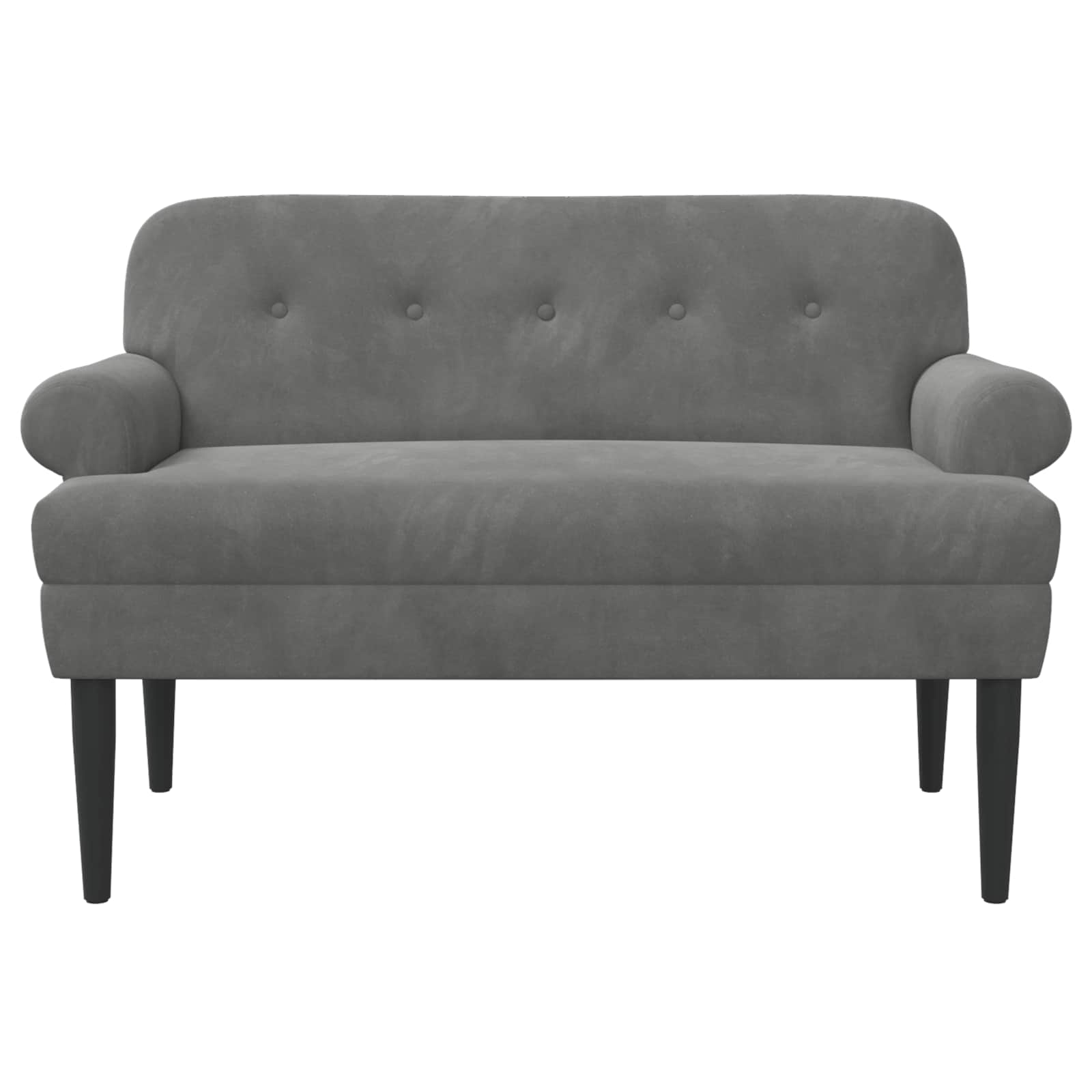 Love seat με κουμπιά Σκούρο Γκρι 120 x 66 x 78 εκ. Βελούδο