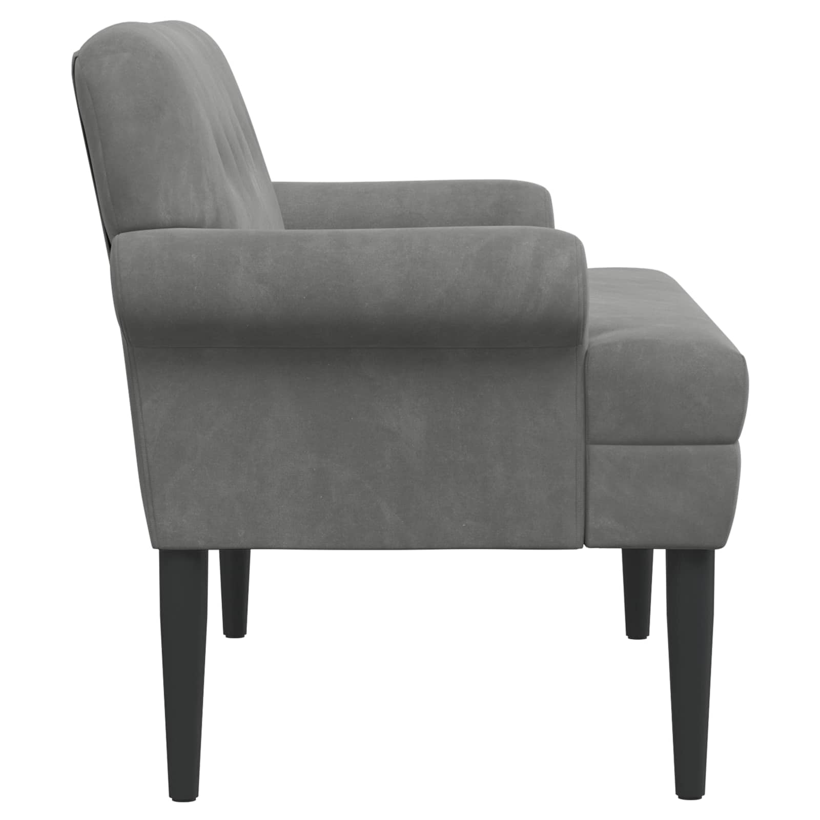 Love seat με κουμπιά Σκούρο Γκρι 120 x 66 x 78 εκ. Βελούδο