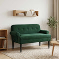 Love seat με κουμπιά Σκούρο Πράσινο 120 x 66 x 78 εκ. Βελούδο