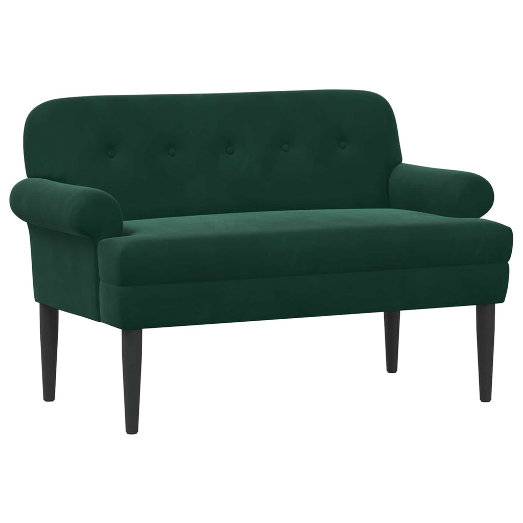 Love seat με κουμπιά Σκούρο Πράσινο 120 x 66 x 78 εκ. Βελούδο