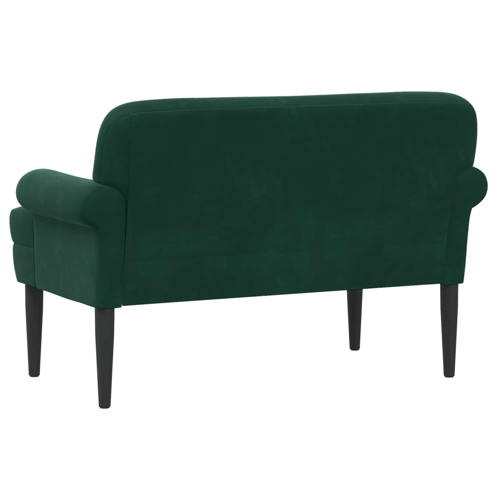 Love seat με κουμπιά Σκούρο Πράσινο 120 x 66 x 78 εκ. Βελούδο