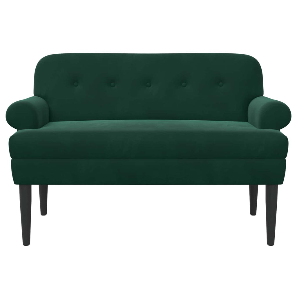 Love seat με κουμπιά Σκούρο Πράσινο 120 x 66 x 78 εκ. Βελούδο
