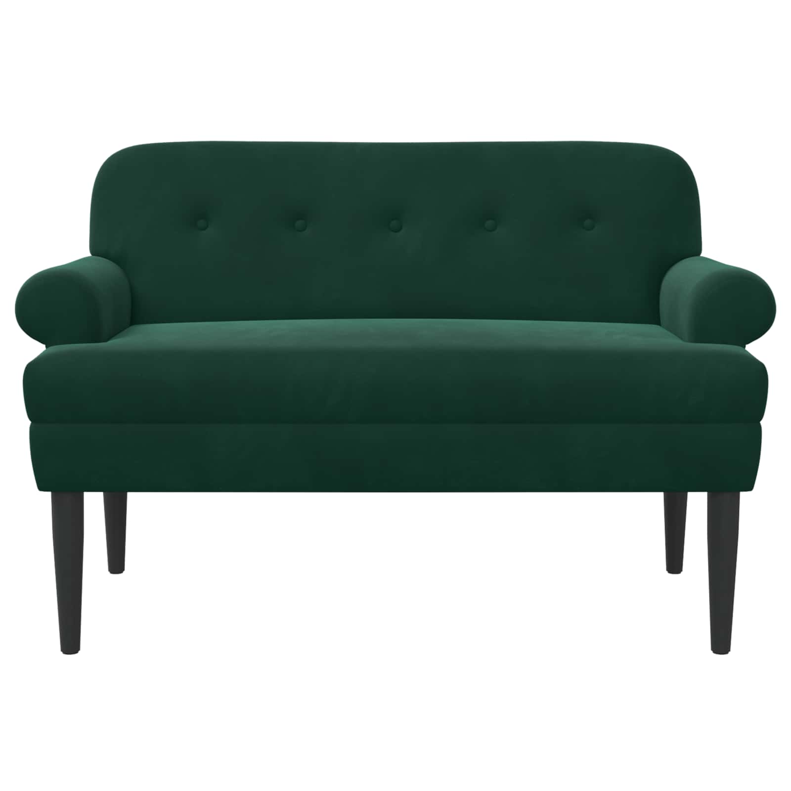 Love seat με κουμπιά Σκούρο Πράσινο 120 x 66 x 78 εκ. Βελούδο