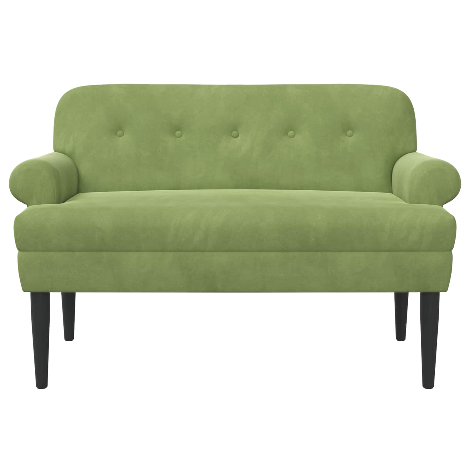 Love seat με κουμπιά Ανοιχτό Πράσινο 120 x 66 x 78 εκ. Βελούδο