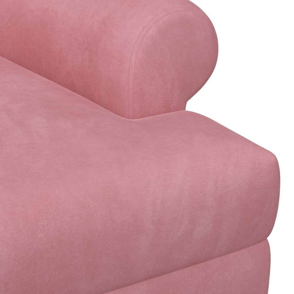 Love seat με κουμπιά Ροζ 120 x 66 x 78 εκ. Βελούδο
