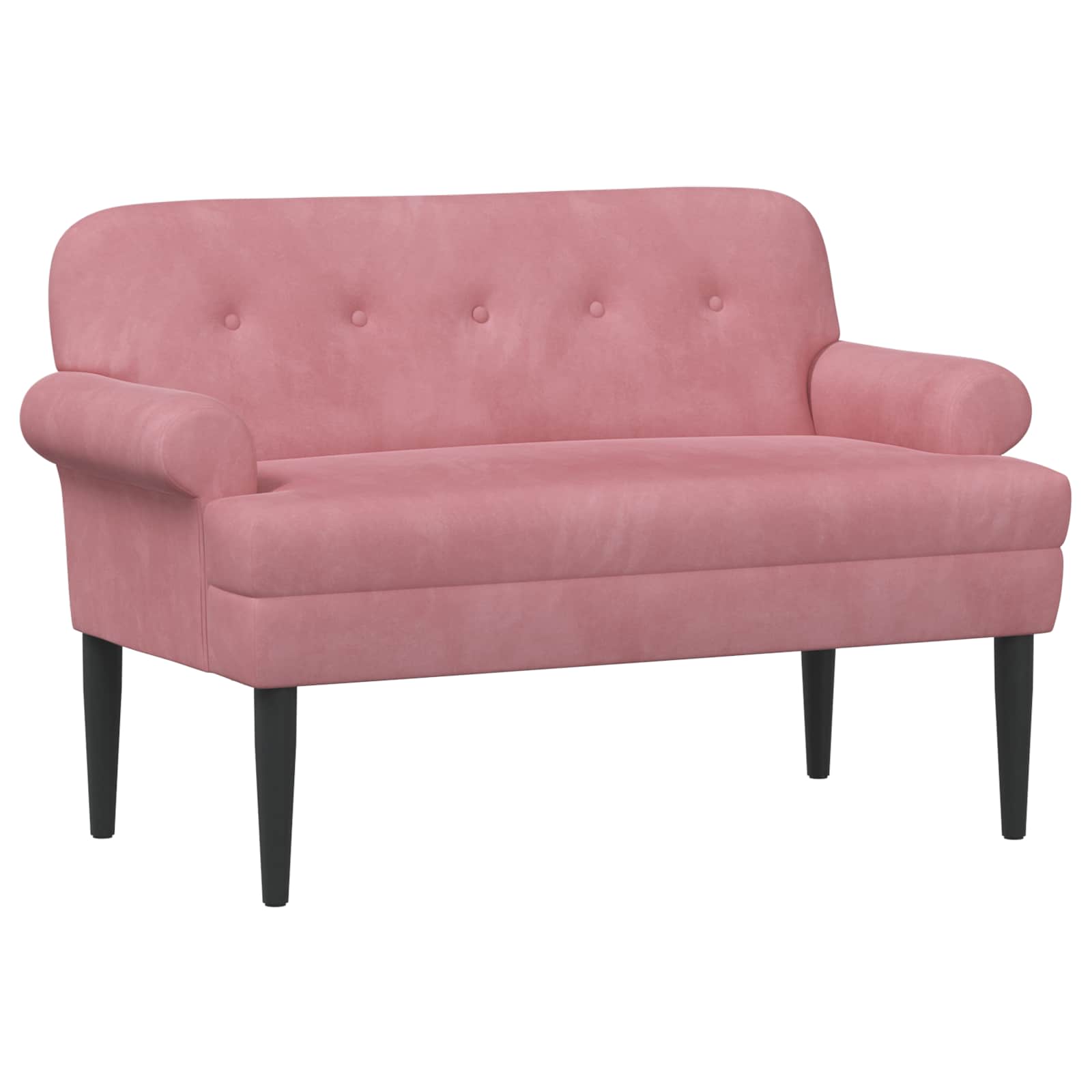 Love seat με κουμπιά Ροζ 120 x 66 x 78 εκ. Βελούδο