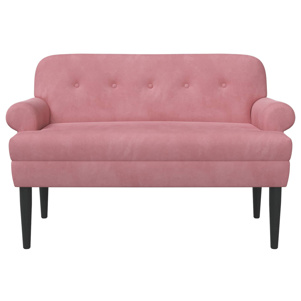 Love seat με κουμπιά Ροζ 120 x 66 x 78 εκ. Βελούδο