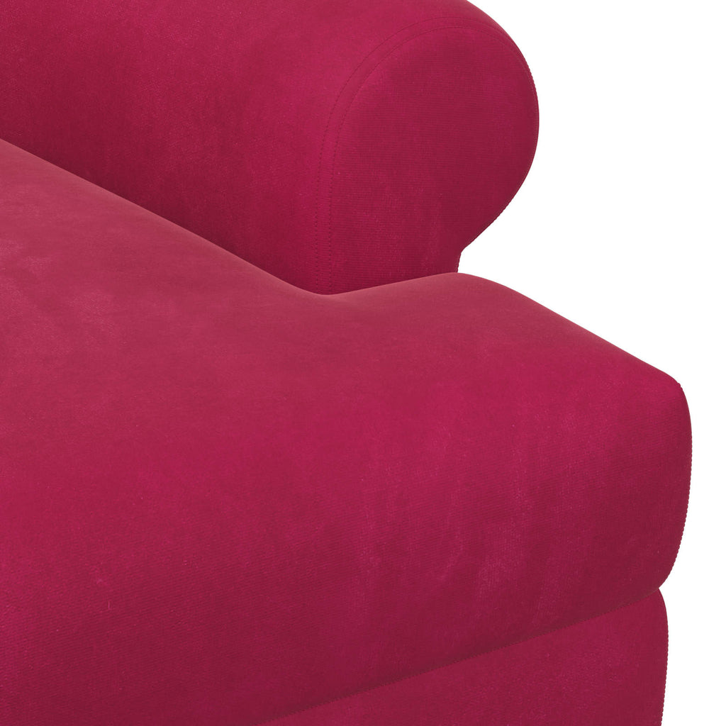 Love seat με κουμπιά Κόκκινο 120 x 66 x 78 εκ. Βελούδο