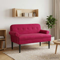 Love seat με κουμπιά Κόκκινο 120 x 66 x 78 εκ. Βελούδο