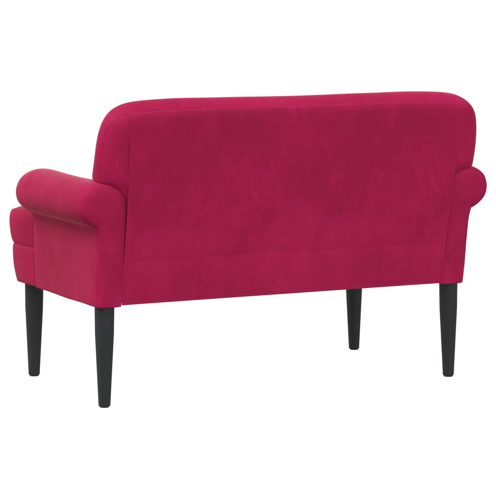 Love seat με κουμπιά Κόκκινο 120 x 66 x 78 εκ. Βελούδο