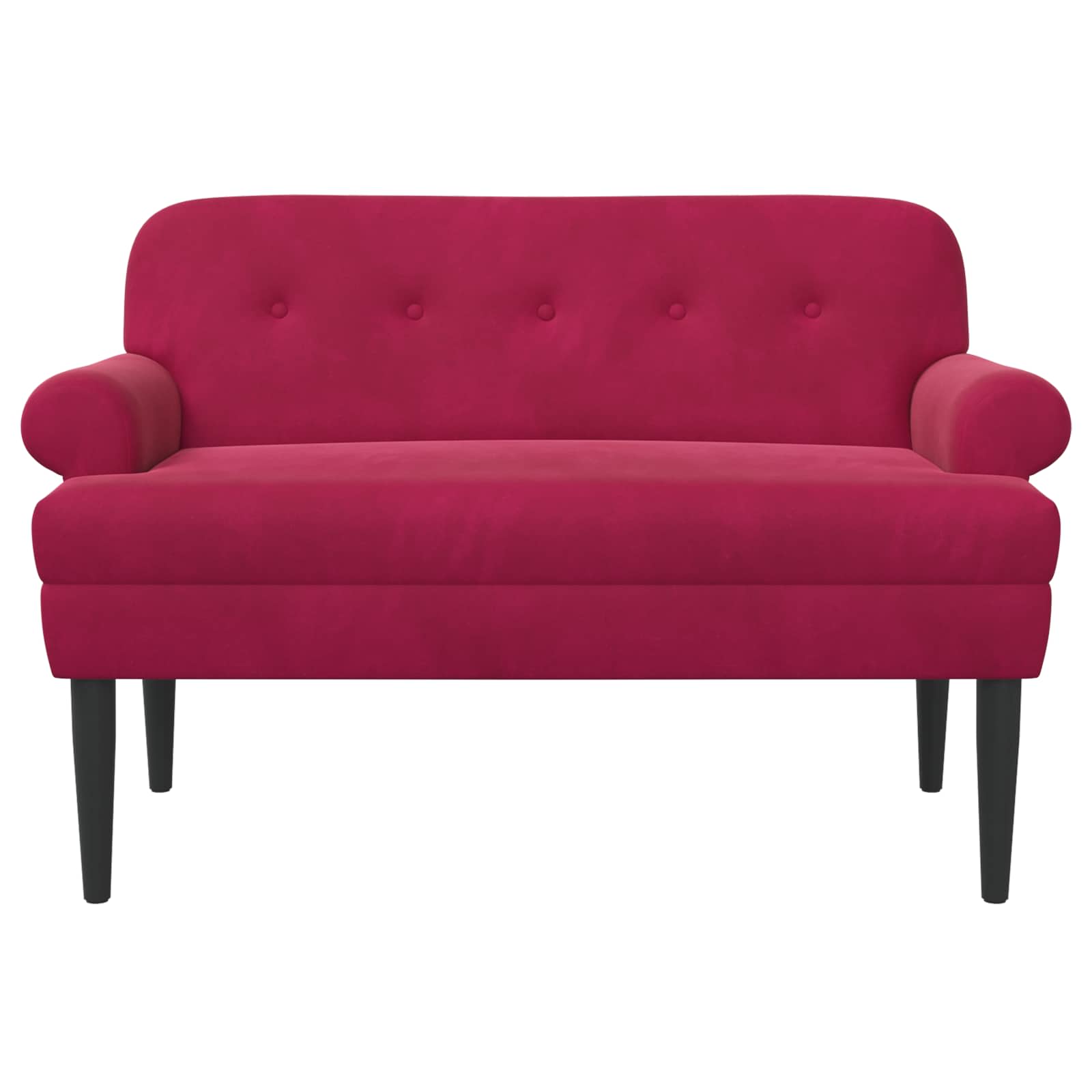 Love seat με κουμπιά Κόκκινο 120 x 66 x 78 εκ. Βελούδο