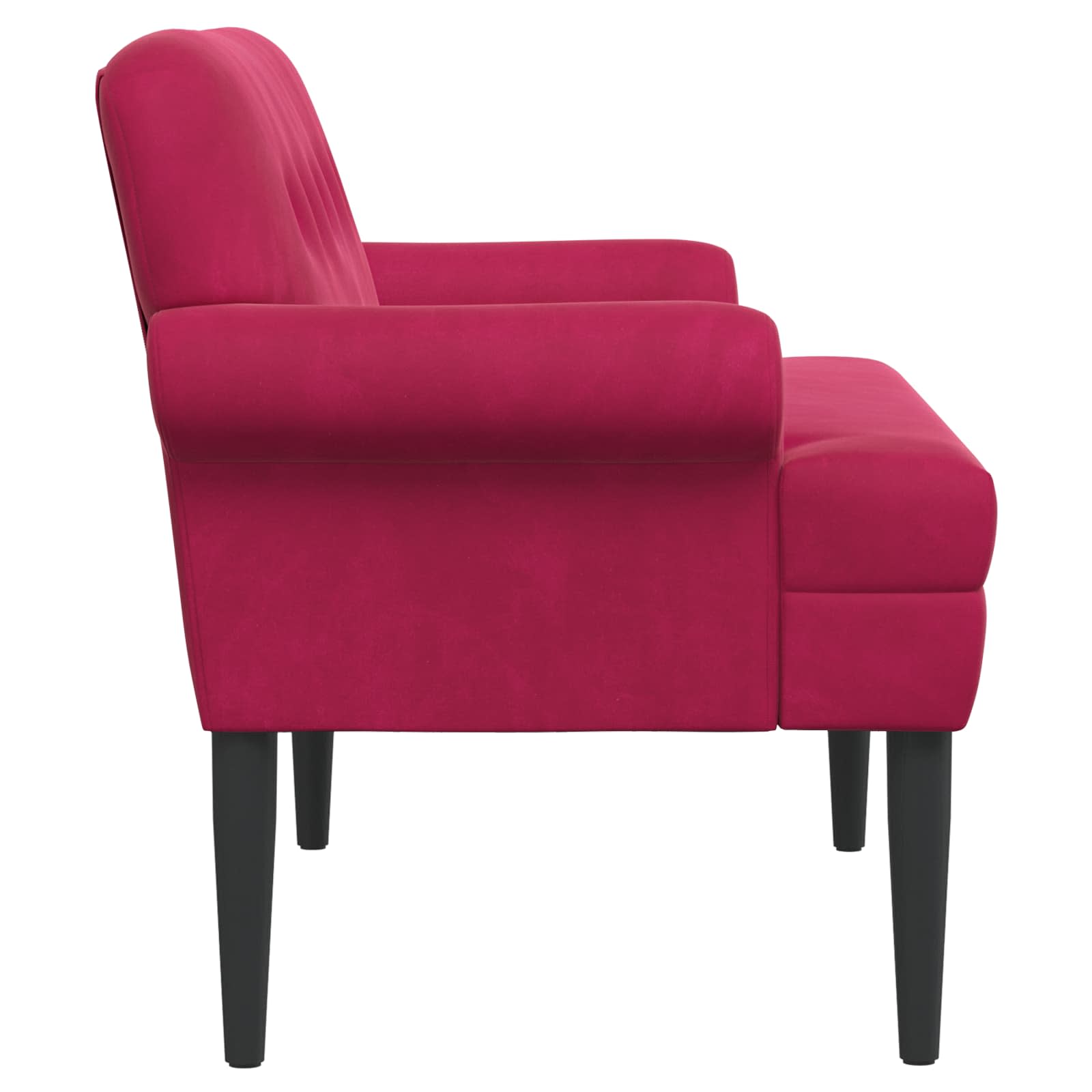 Love seat με κουμπιά Κόκκινο 120 x 66 x 78 εκ. Βελούδο