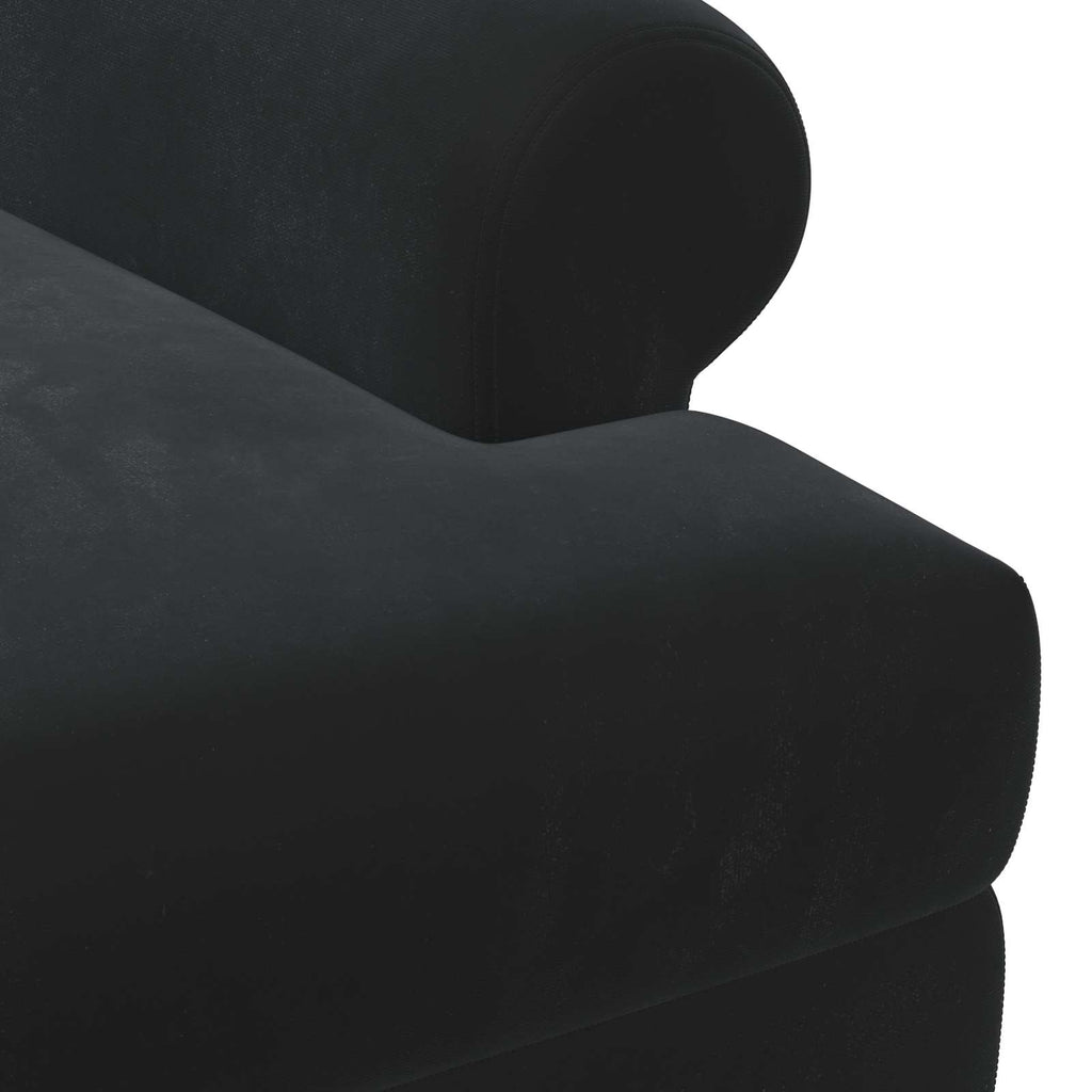 Love seat με κουμπιά Μαύρο 120 x 66 x 78 εκ. Βελούδο