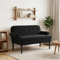 Love seat με κουμπιά Μαύρο 120 x 66 x 78 εκ. Βελούδο