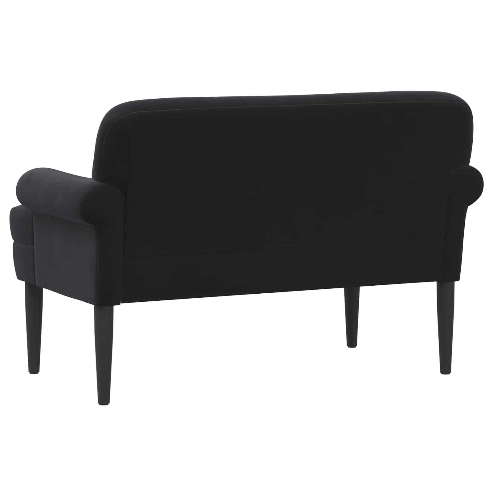 Love seat με κουμπιά Μαύρο 120 x 66 x 78 εκ. Βελούδο