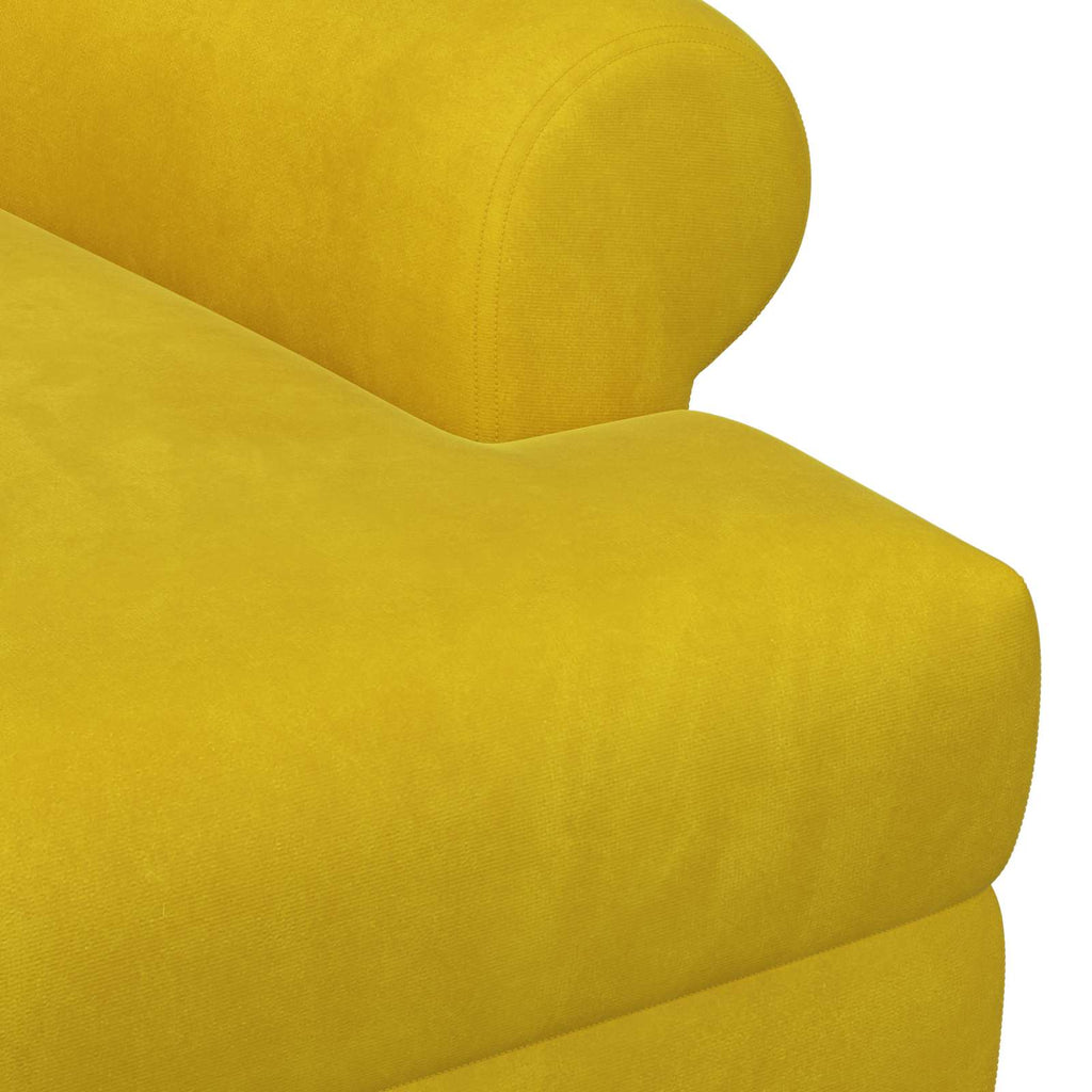 Love seat με κουμπιά Κίτρινο 120 x 66 x 78 εκ. Βελούδο