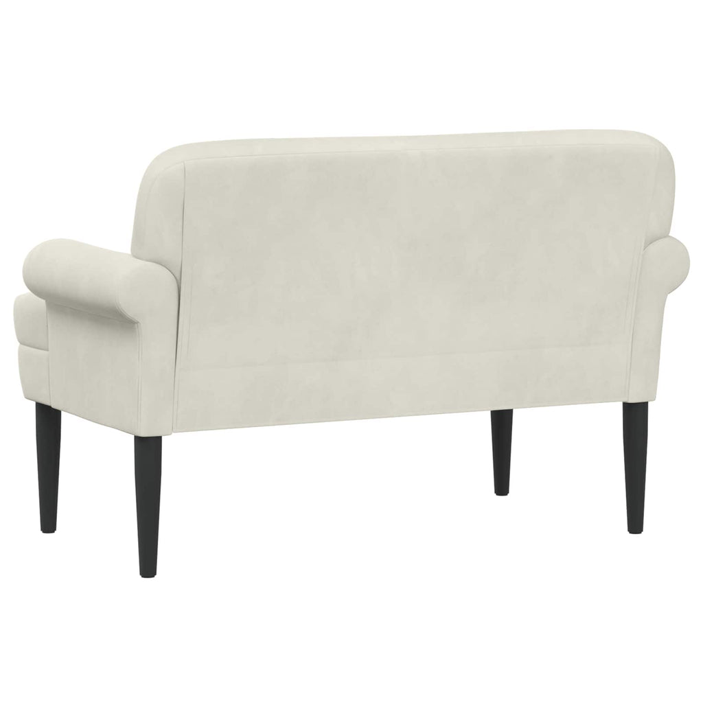 Love seat με κουμπιά Κρεμ 120 x 66 x 78 εκ. Βελούδο