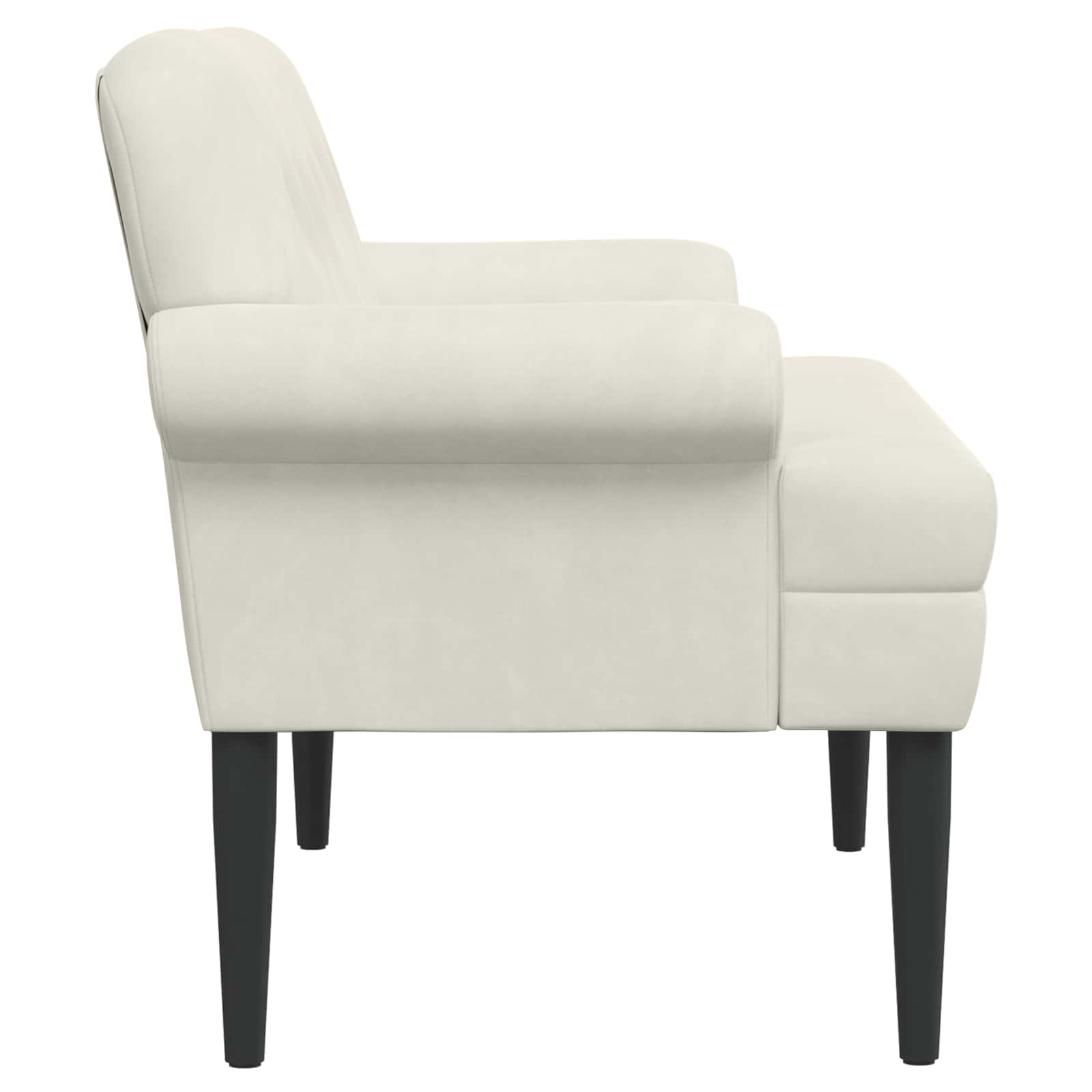 Love seat με κουμπιά Κρεμ 120 x 66 x 78 εκ. Βελούδο