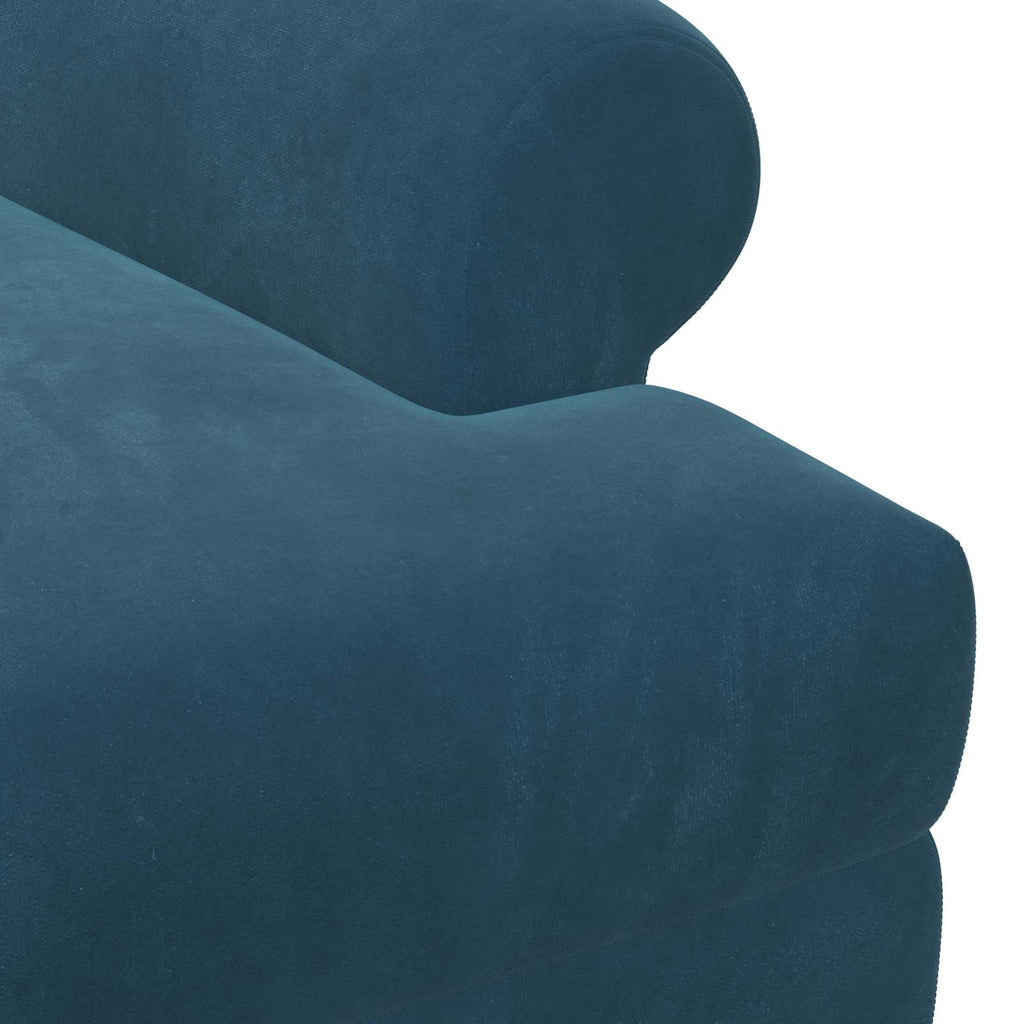 Love seat με κουμπιά Μπλε 120 x 66 x 78 εκ. Βελούδο