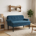 Love seat με κουμπιά Μπλε 120 x 66 x 78 εκ. Βελούδο