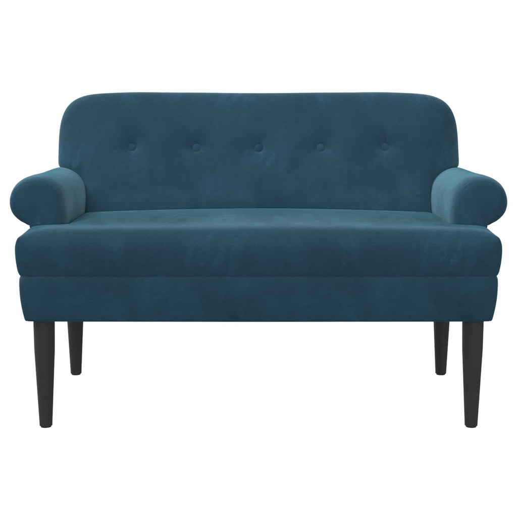 Love seat με κουμπιά Μπλε 120 x 66 x 78 εκ. Βελούδο