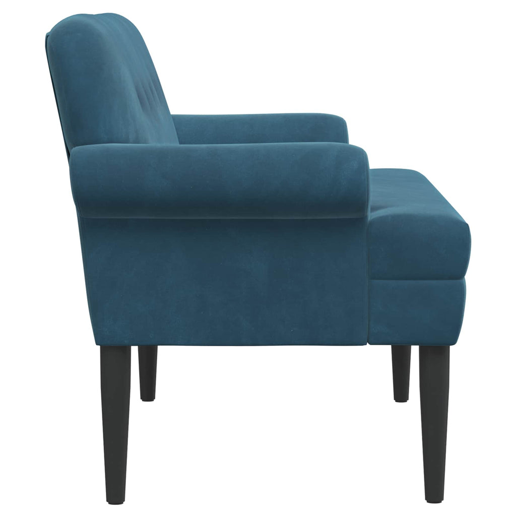 Love seat με κουμπιά Μπλε 120 x 66 x 78 εκ. Βελούδο