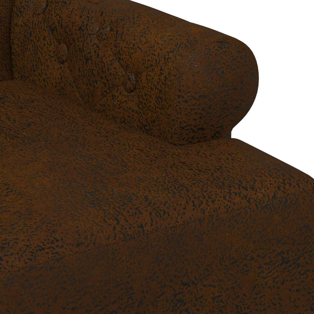 Love seat με κουμπιά Καφέ 120 x 65 x 78 εκ