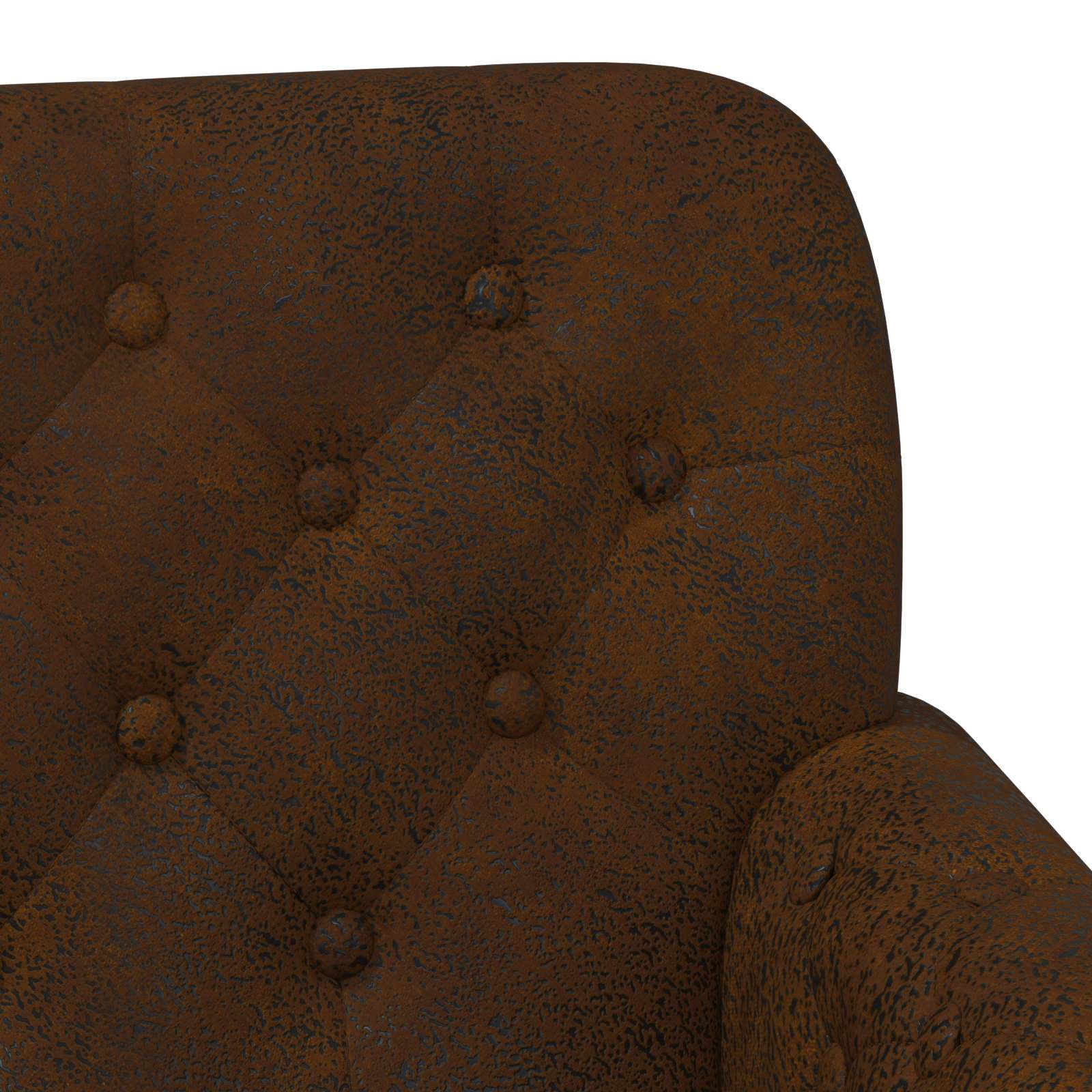 Love seat με κουμπιά Καφέ 120 x 65 x 78 εκ