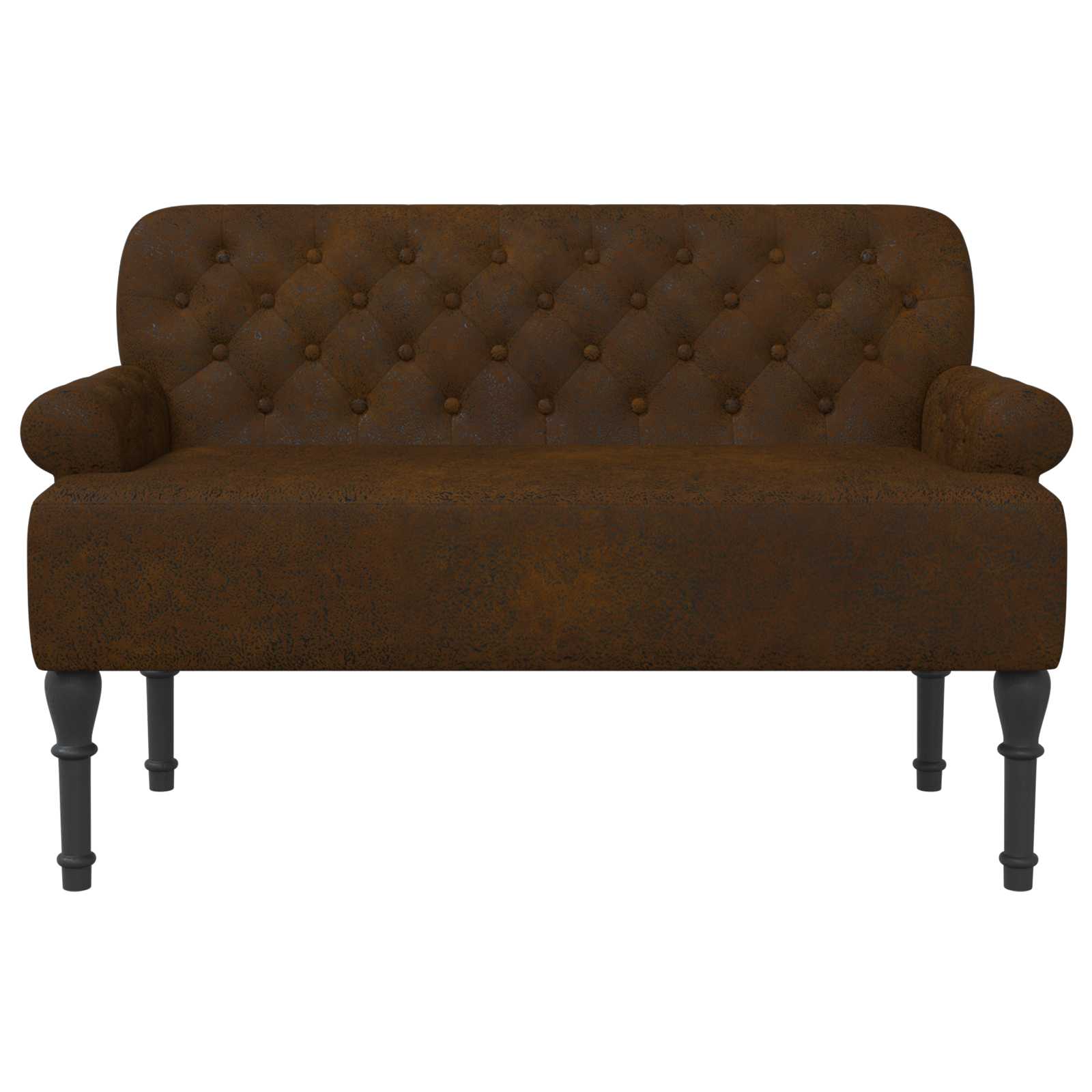 Love seat με κουμπιά Καφέ 120 x 65 x 78 εκ