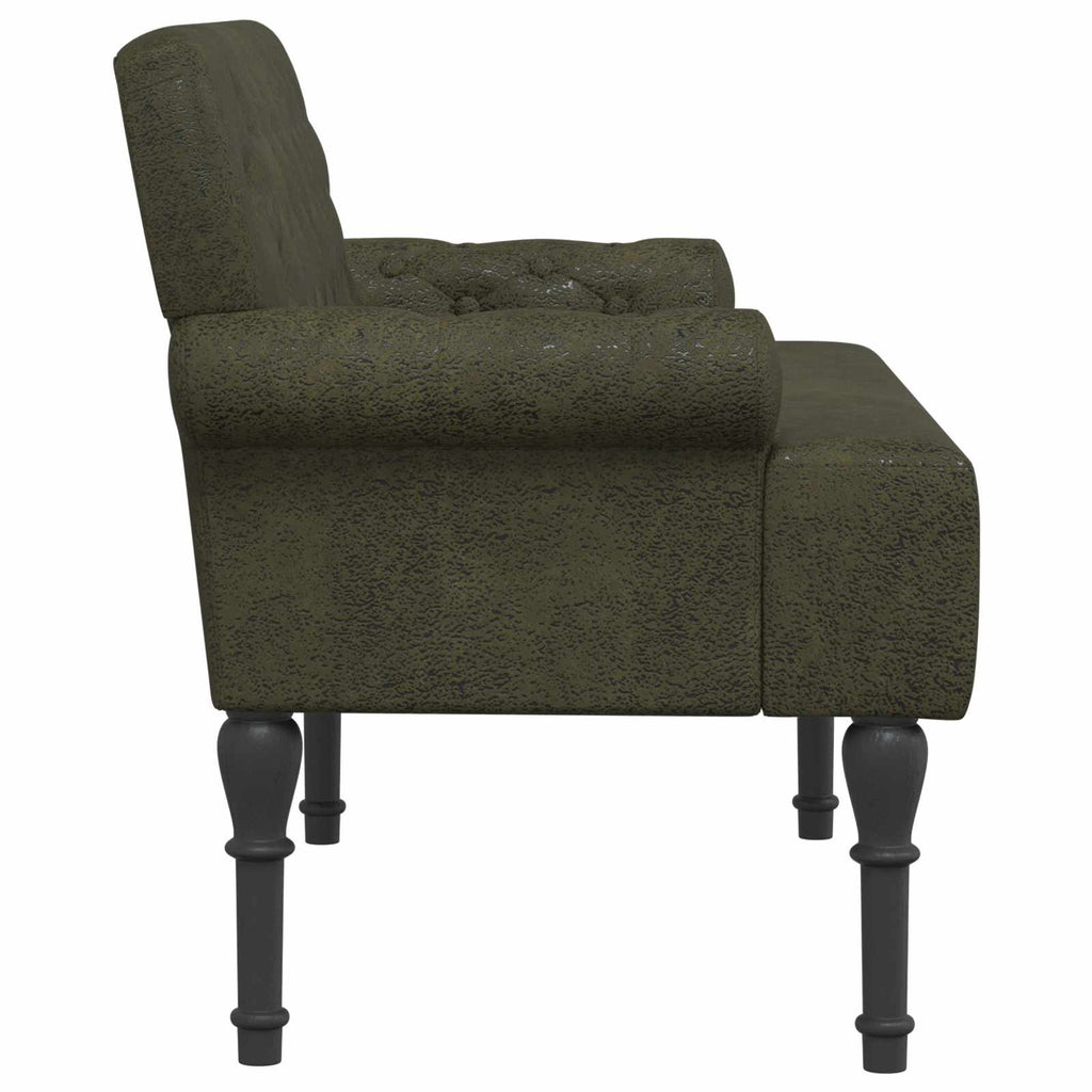 Love seat με κουμπιά Στρατιωτικό Πράσινο 120 x 65 x 78 εκ