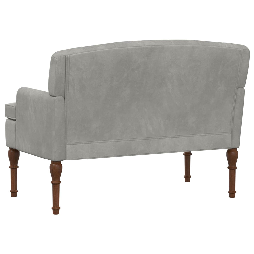 Love seat με κουμπιά Ανοιχτό γκρι 111 x 65 x 79 εκ Βελούδο
