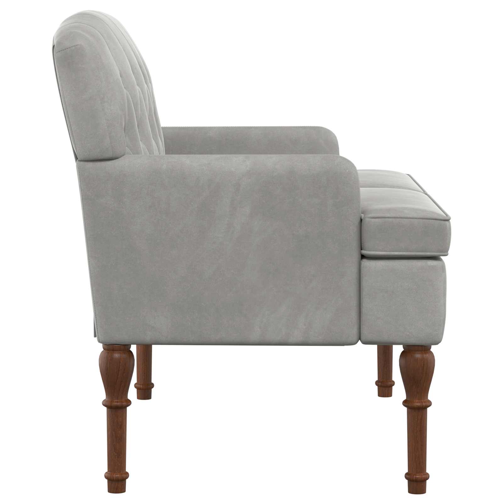 Love seat με κουμπιά Ανοιχτό γκρι 111 x 65 x 79 εκ Βελούδο