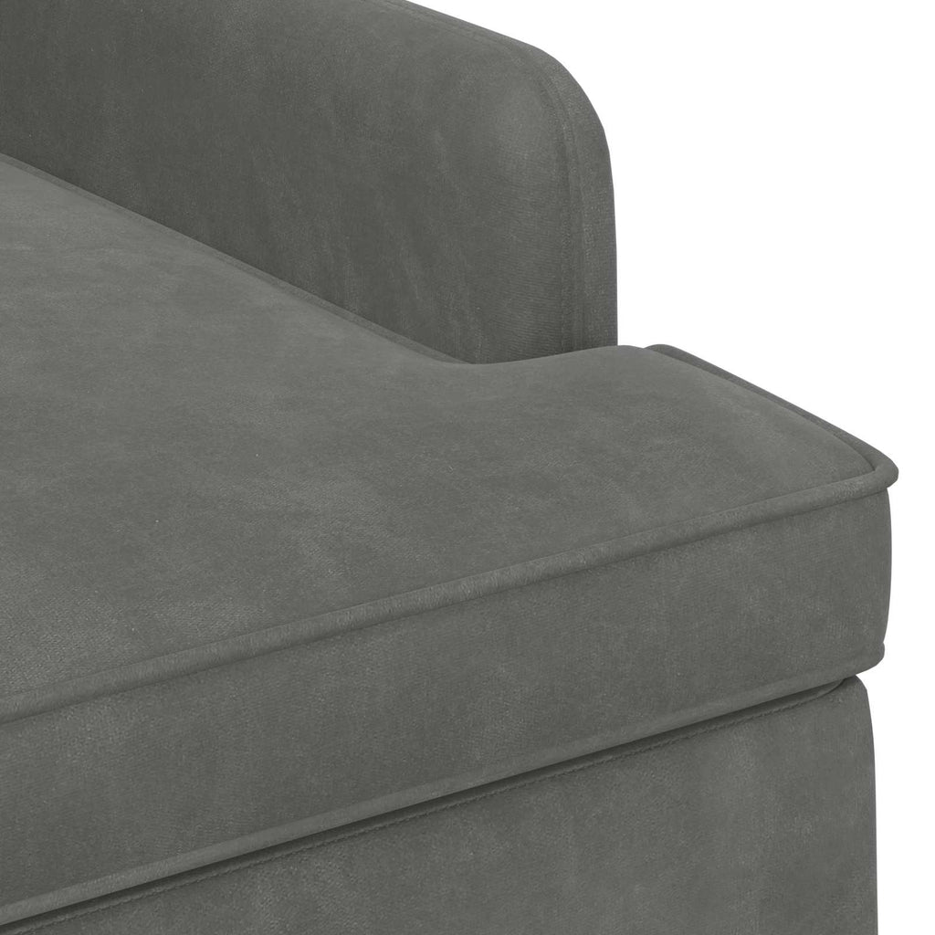 Love seat με κουμπιά Σκούρο Γκρι 111 x 65 x 79 εκ Βελούδο