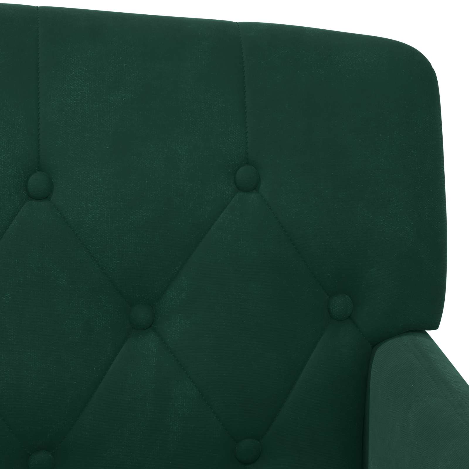 Love seat με κουμπιά Σκούρο Πράσινο 111 x 65 x 79 εκ Βελούδο