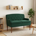 Love seat με κουμπιά Σκούρο Πράσινο 111 x 65 x 79 εκ Βελούδο